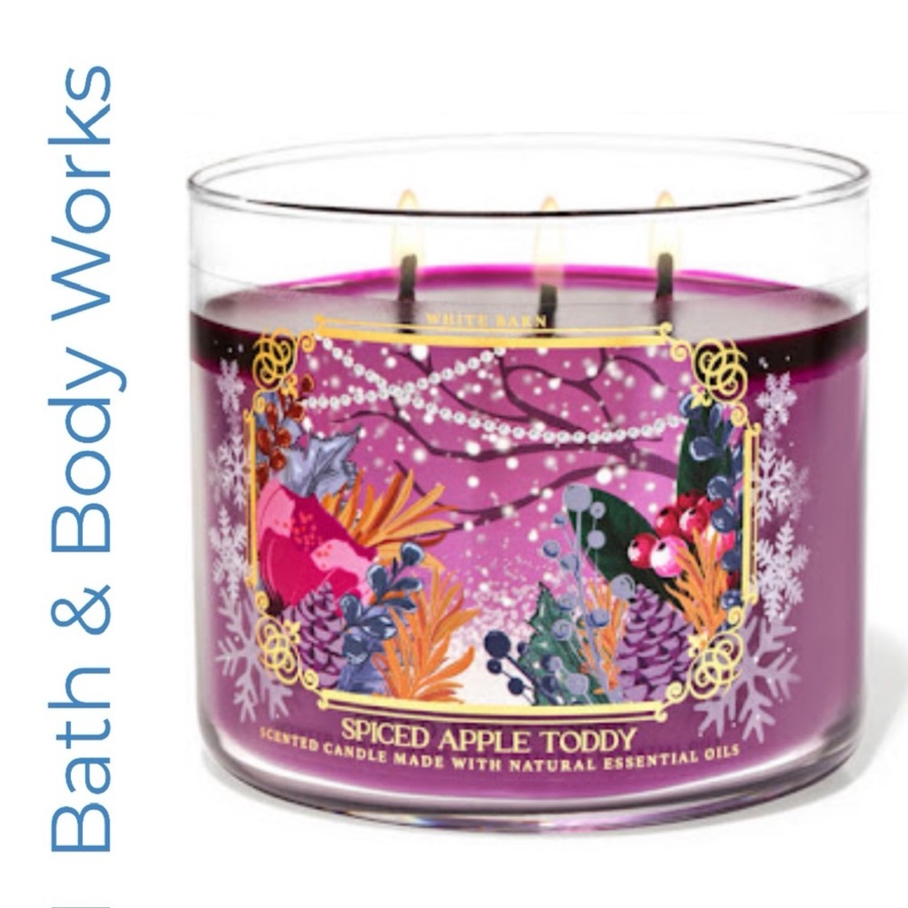 Bath & Body Works Spiced Apple Toddy 3 Wick Candle With Decorative Lid - Picture 7 of 15